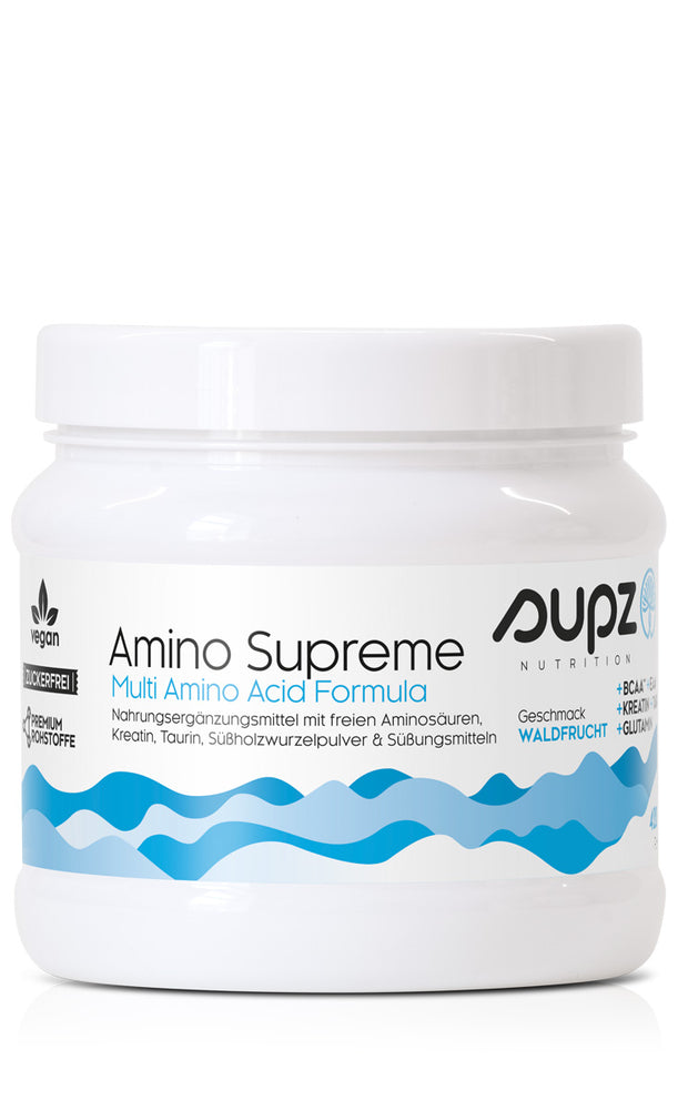 
                  
                    Amino Supreme - VEGANE Aminosäuren OHNE Zucker
                  
                