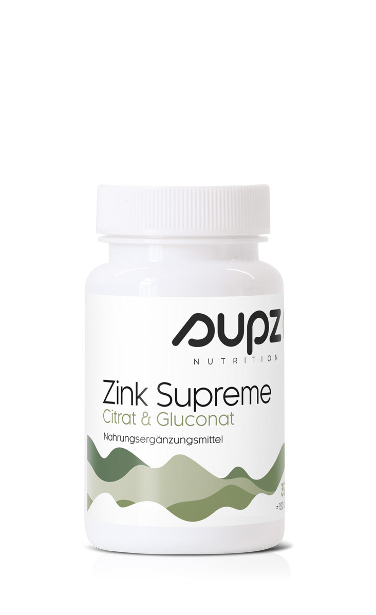 Zink Supreme - Zinkcitrat und Zinkgluconat - HOHE Bioverfügbarkeit